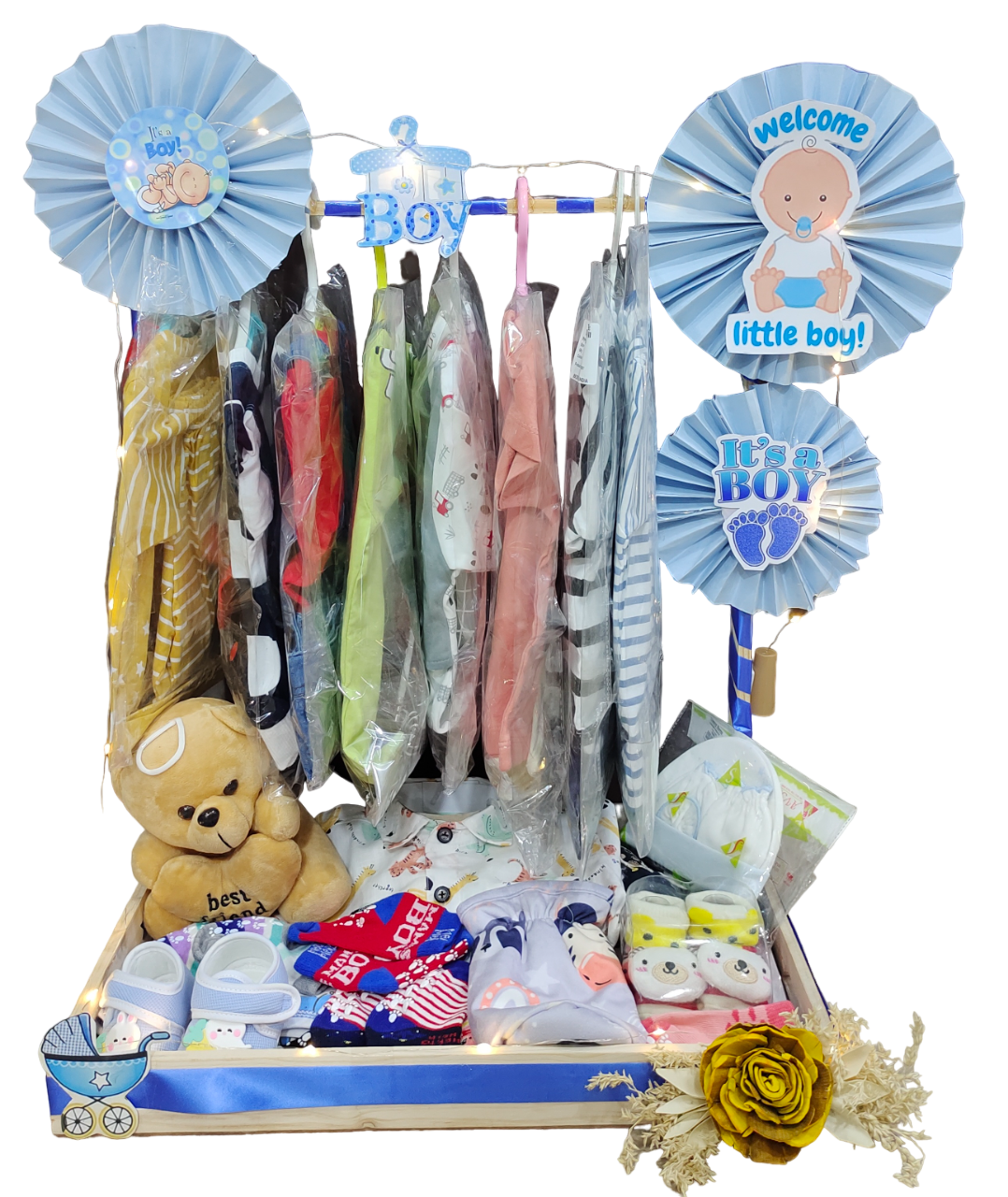 Luxury Baby Boy Shower Hamper – Newborn Essentials & Gift Set