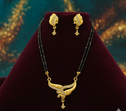 Gold Plated Mangalsutra Set Anti-Tarnish Daily wear Water Proof