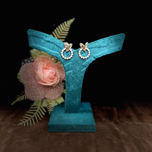 Rose Gold Heart & Pearl Hoop Earrings for Women | Anti-Tarnish Stainless Steel Jewelry