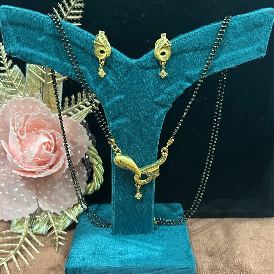 Gold Plated Mangalsutra Set for Women | Elegant Pendant Design | Anti-Tarnish Stainless Steel Jewelry