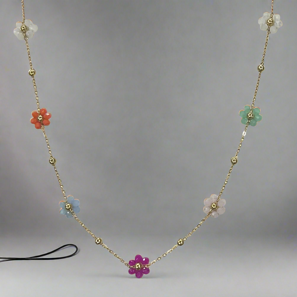 Multicolor Floral Pendant for Women | Gold-Tone | Anti-Tarnish Stainless Steel
