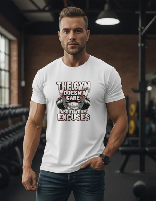 Men’s Gym and Casual Motivation T-Shirt – Fitness Workout Tee with Quote Print Basic T-Shirt