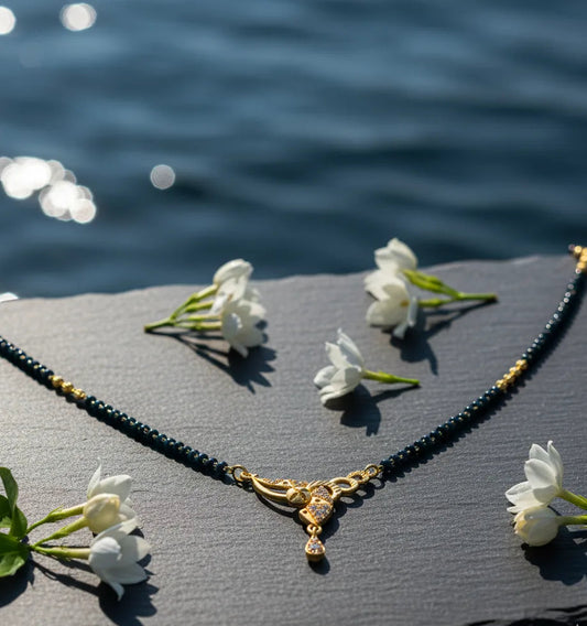 Daily Wear Gold-Plated Mangalsutra Anti-Tarnish, Water Proof