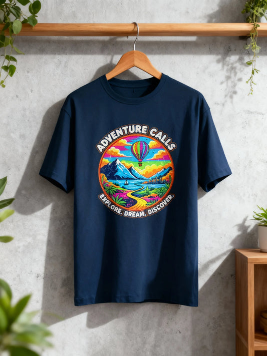 “Adventure Calls” Travel Lovers Unisex T-Shirt – Explore, Dream, Discover Unisex Classic Crew T-Shirt