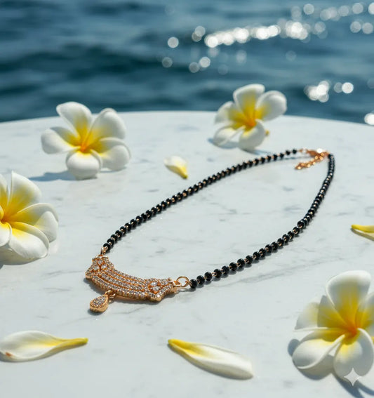 Rose Gold Plated Mangalsutra | Daily Wear, Water Proof, Anti-Tarnish