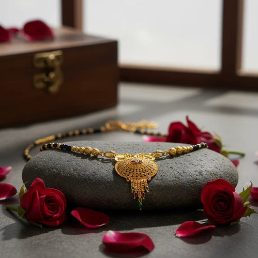 Gold Plated Traditional Mangalsutra Anti-Tarnish, Water Proof, Daily Wear