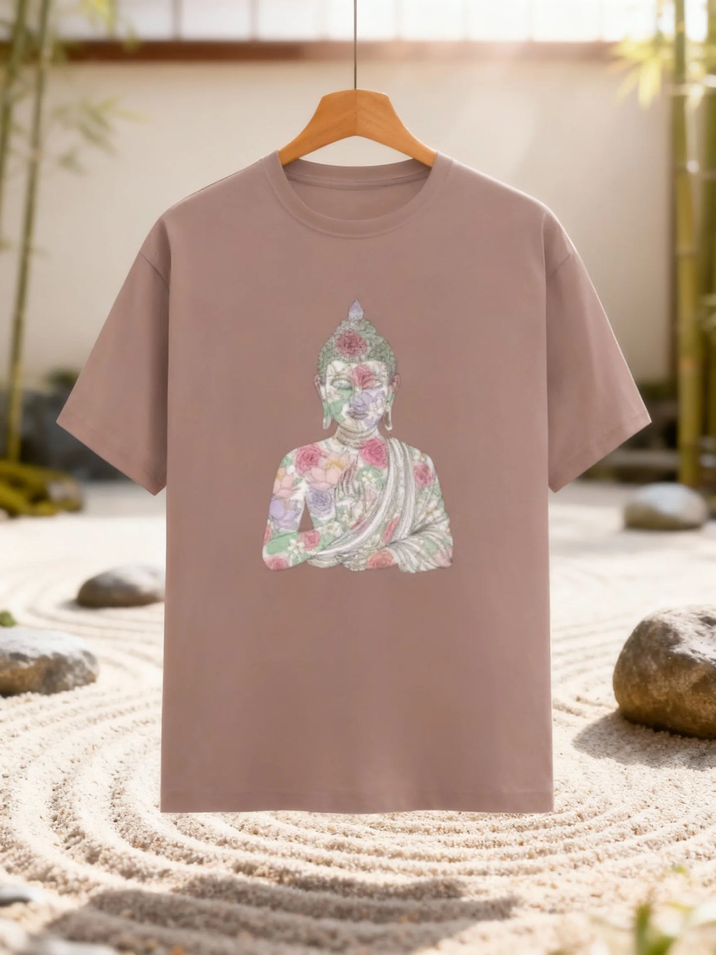 Women’s Buddha & Peace Graphic T-Shirt – Stylish & Mindful Casual Wear Classic Crew T-Shirt