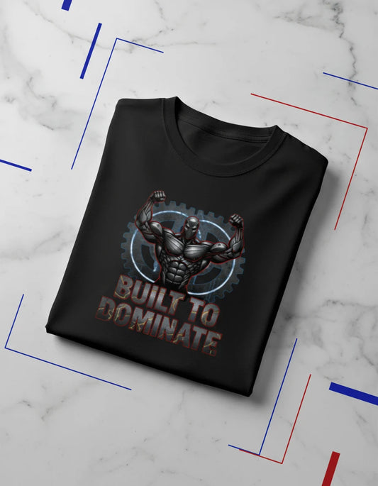 Built to Dominate | Men’s Premium Gym & Casual Graphic T-Shirt Basic T-Shirt