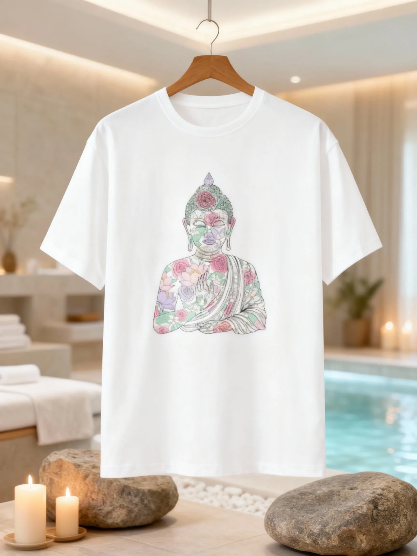 Women’s Buddha & Peace Graphic T-Shirt – Stylish & Mindful Casual Wear Classic Crew T-Shirt