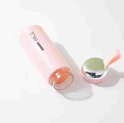Premium Pink Glass Water Bottle – 400ml Leak-Proof, Modern Oval Design | Lightweight, Reusable & Portable Hydration Bottle