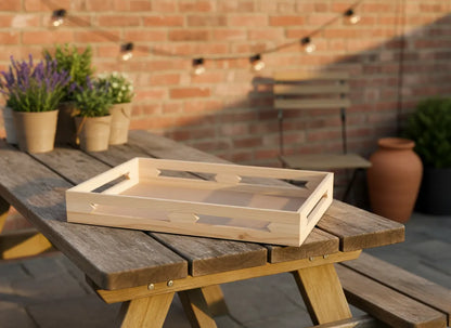 Rectangular Pine Wood Gift Hamper Basket – Eco-Friendly Wooden Tray