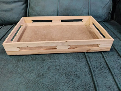 Rectangular Pine Wood Gift Hamper Basket – Eco-Friendly Wooden Tray