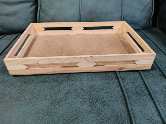 Rectangular Pine Wood Gift Hamper Basket – Eco-Friendly Wooden Tray