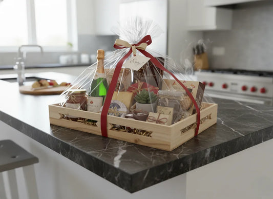Rectangular Pine Wood Gift Hamper Basket – Eco-Friendly Wooden Tray