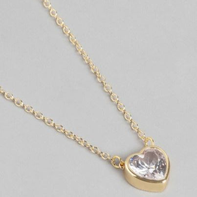 Gold Heart Pendant Set for Women | Minimal Design | Anti-Tarnish Stainless Steel Jewelry