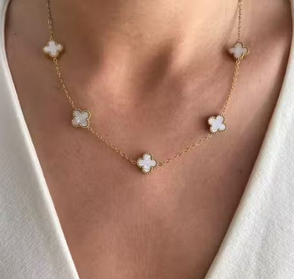 Gold Clover Motif Pendant Set for Women | Minimal Design | Anti-Tarnish Stainless Steel Jewellery