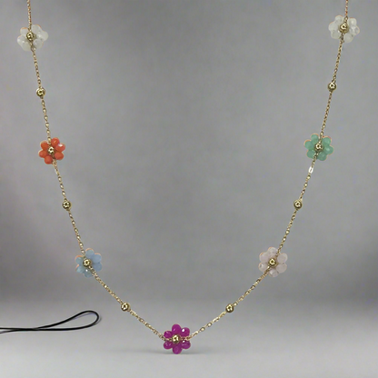 Multicolor Floral Pendant for Women | Gold-Tone | Anti-Tarnish Stainless Steel