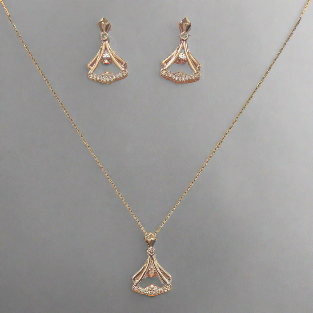 Rose Gold Designer Pendant Set for Women | Elegant Motif | Anti-Tarnish Stainless Steel Jewellery