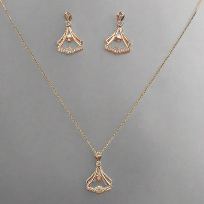Rose Gold Designer Pendant Set for Women | Elegant Motif | Anti-Tarnish Stainless Steel Jewellery