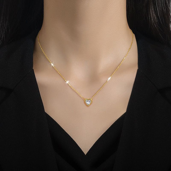 Gold Heart Pendant Set for Women | Minimal Design | Anti-Tarnish Stainless Steel Jewelry