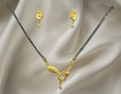 Gold Plated Mangalsutra Set for Women | Elegant Pendant Design | Anti-Tarnish Stainless Steel Jewelry