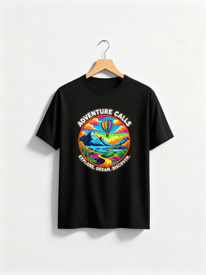 “Adventure Calls” Travel Lovers Unisex T-Shirt – Explore, Dream, Discover Unisex Classic Crew T-Shirt