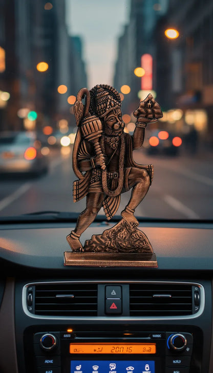 Premium Metal Hanuman Ji Car Dashboard Idol – Elegant & Devotional Decor