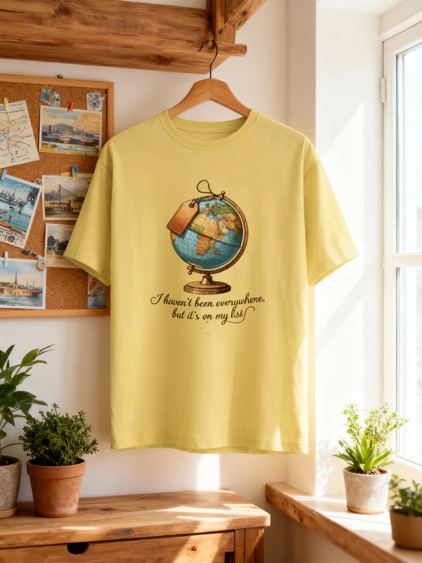 “Wanderlust Globe” Unisex Travel T-Shirt – For True Explorers Unisex Classic Crew T-Shirt