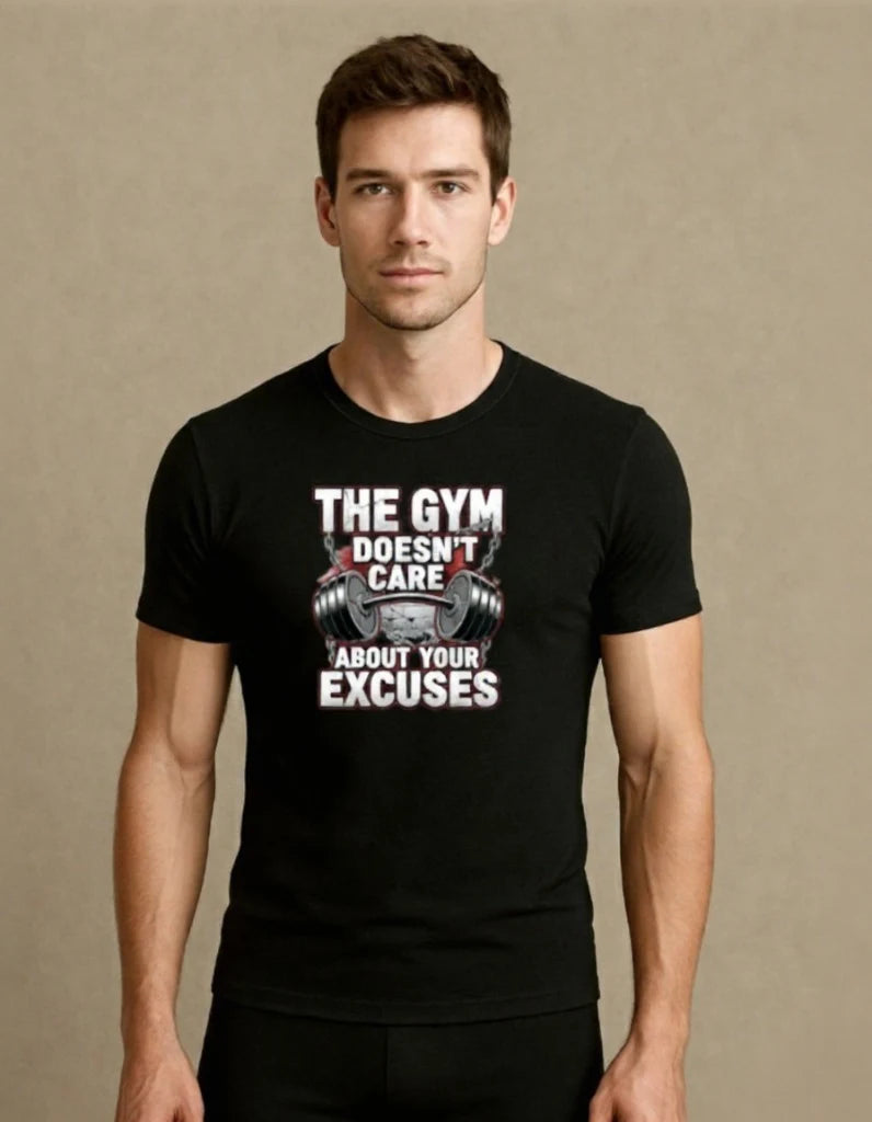 Men’s Gym and Casual Motivation T-Shirt – Fitness Workout Tee with Quote Print Basic T-Shirt