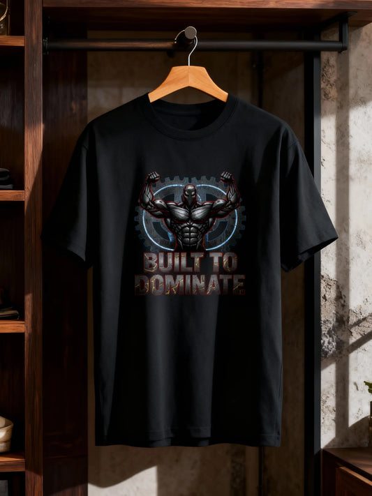 Built to Dominate | Men’s Premium Gym & Casual Graphic T-Shirt Basic T-Shirt