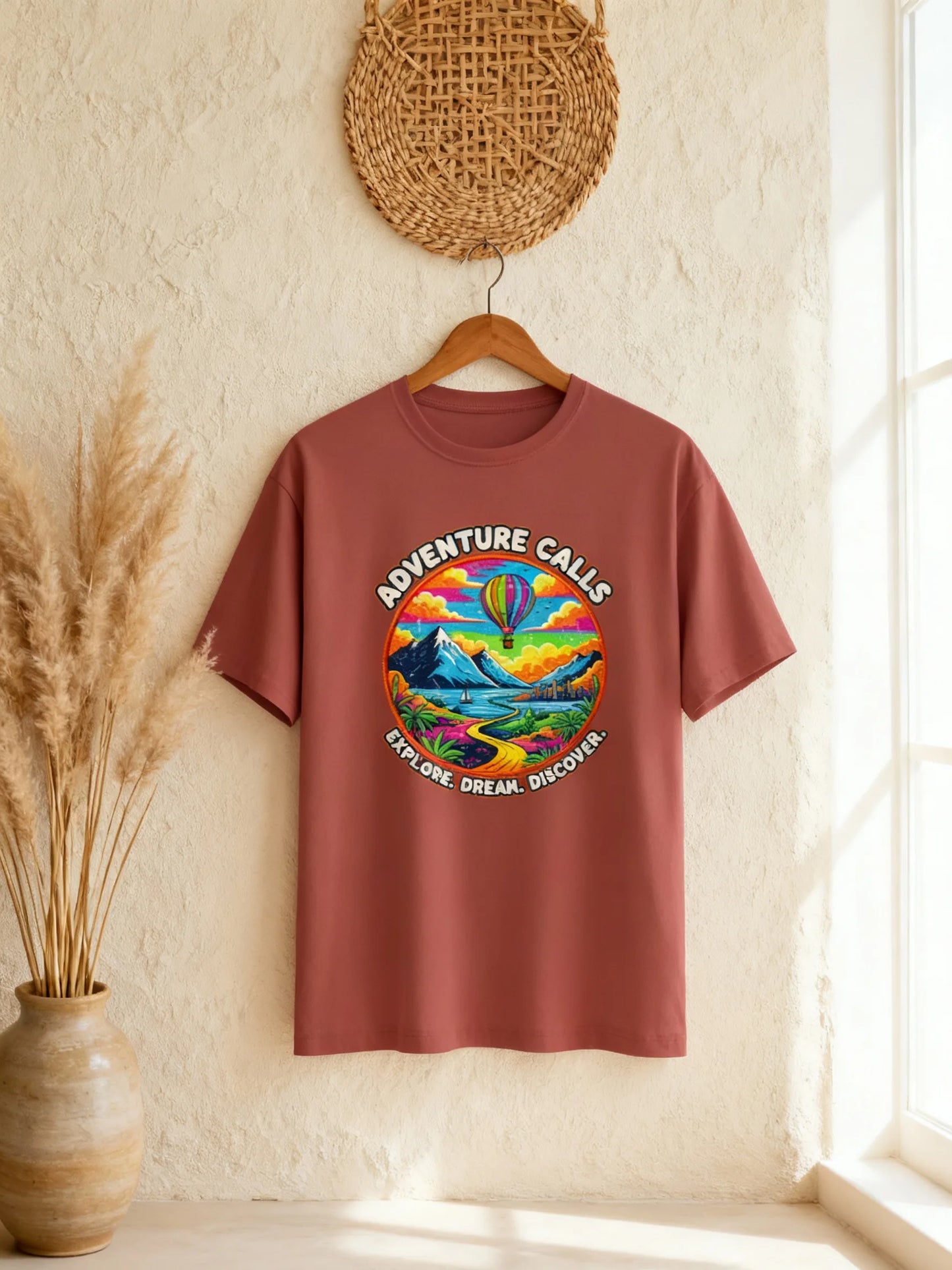 “Adventure Calls” Travel Lovers Unisex T-Shirt – Explore, Dream, Discover Unisex Classic Crew T-Shirt