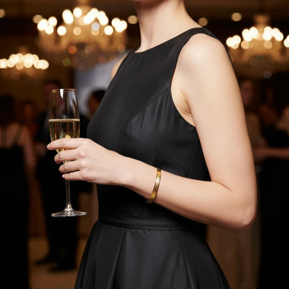 Gold Engraved Bangle Bracelet for Women | Sleek Design | Anti-Tarnish Stainless Steel Jewelry