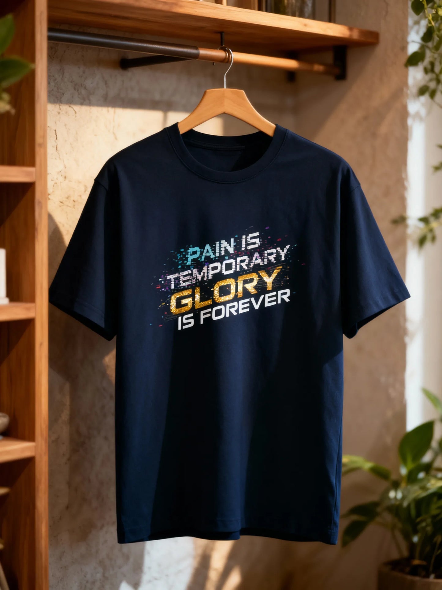 Unisex Basic T-Shirt Pain is Temporary, Glory is Forever | Motivational Gym & Casual T-Shirt