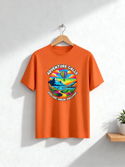 “Adventure Calls” Travel Lovers Unisex T-Shirt – Explore, Dream, Discover Unisex Classic Crew T-Shirt