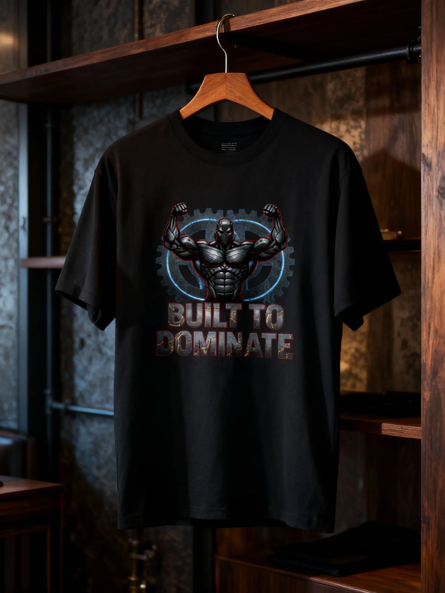 Built to Dominate | Men’s Premium Gym & Casual Graphic T-Shirt Basic T-Shirt