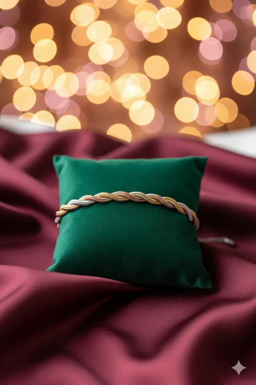 Rose Gold & Silver Twist Chain Bracelet for Women | Anti-Tarnish Stainless Steel Jewelry
