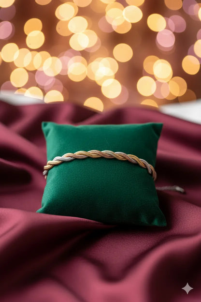 Rose Gold & Silver Twist Chain Bracelet for Women | Anti-Tarnish Stainless Steel Jewelry