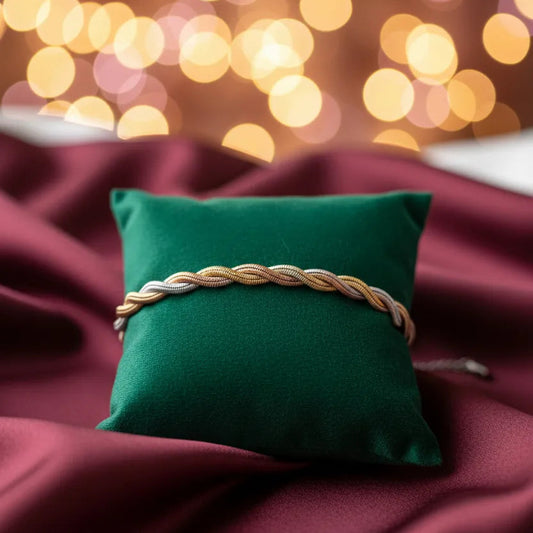Rose Gold & Silver Twist Chain Bracelet for Women | Anti-Tarnish Stainless Steel Jewelry