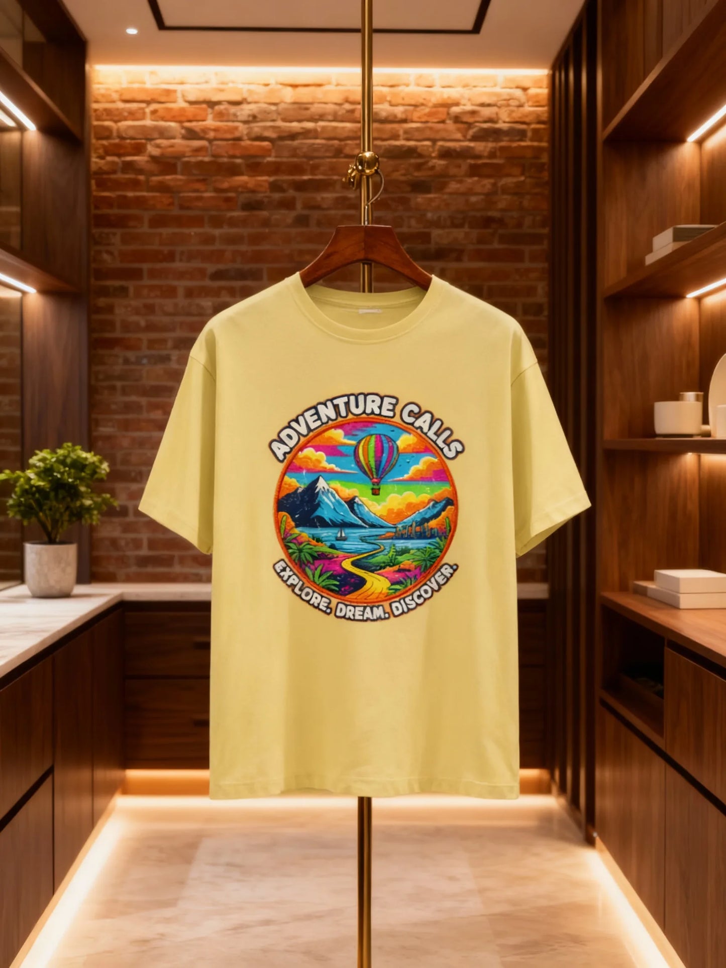 “Adventure Calls” Travel Lovers Unisex T-Shirt – Explore, Dream, Discover Unisex Classic Crew T-Shirt