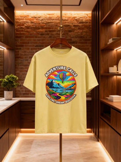 “Adventure Calls” Travel Lovers Unisex T-Shirt – Explore, Dream, Discover Unisex Classic Crew T-Shirt