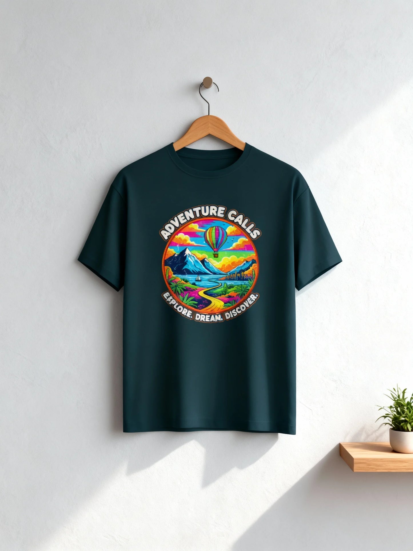 “Adventure Calls” Travel Lovers Unisex T-Shirt – Explore, Dream, Discover Unisex Classic Crew T-Shirt