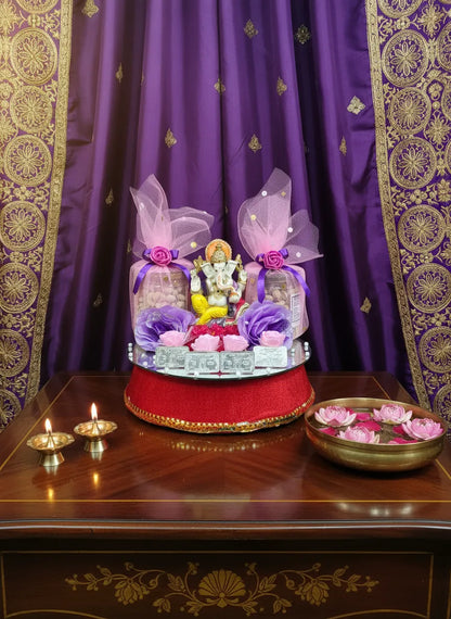 Elegant Anniversary Hamper with Lord Ganesha Idol