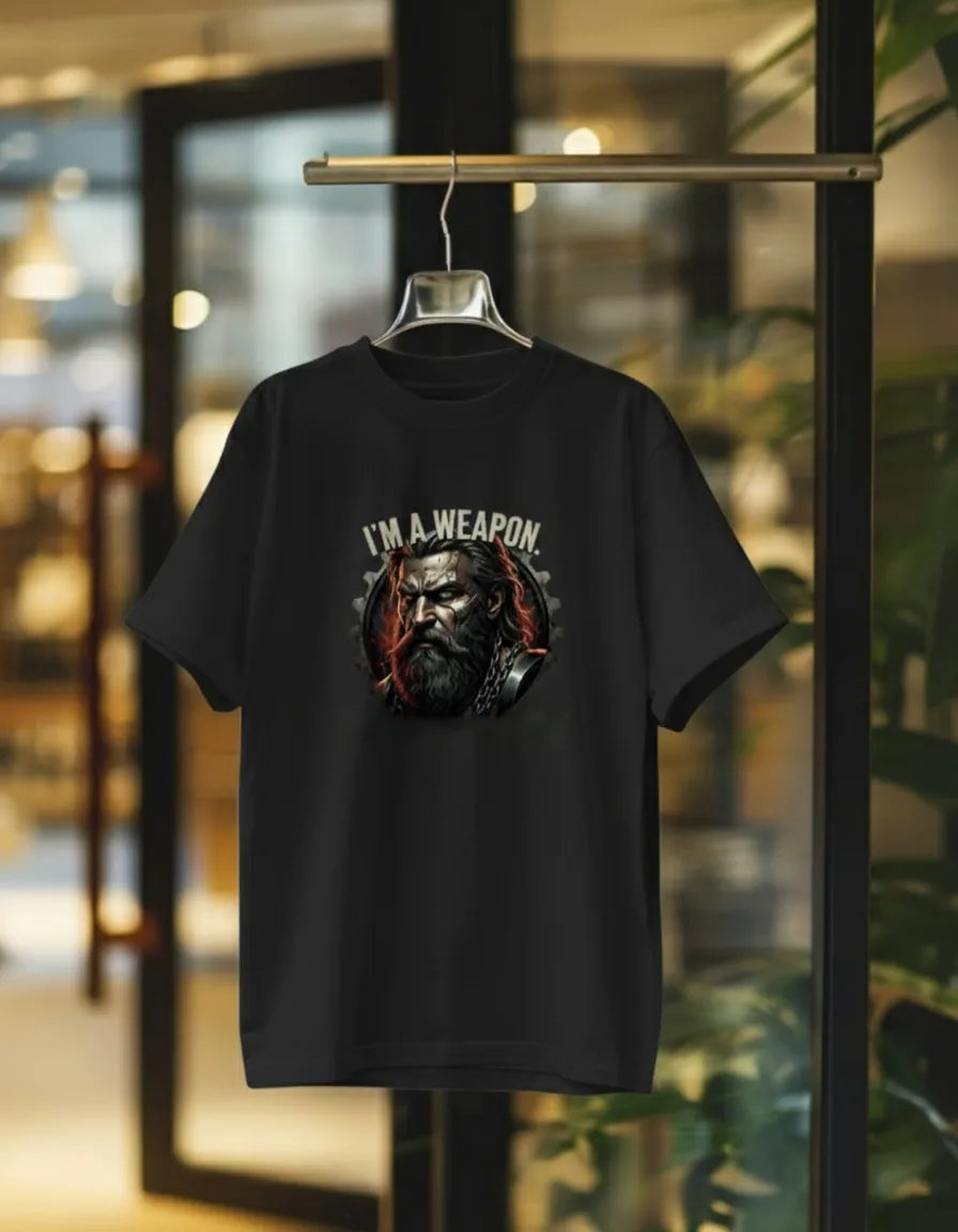 Men’s Motivational Gym T-Shirt – “I’m a Weapon, The Gym is My Training Ground” Basic T-Shirt