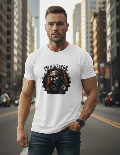 Men’s Motivational Gym T-Shirt – “I’m a Weapon, The Gym is My Training Ground” Basic T-Shirt