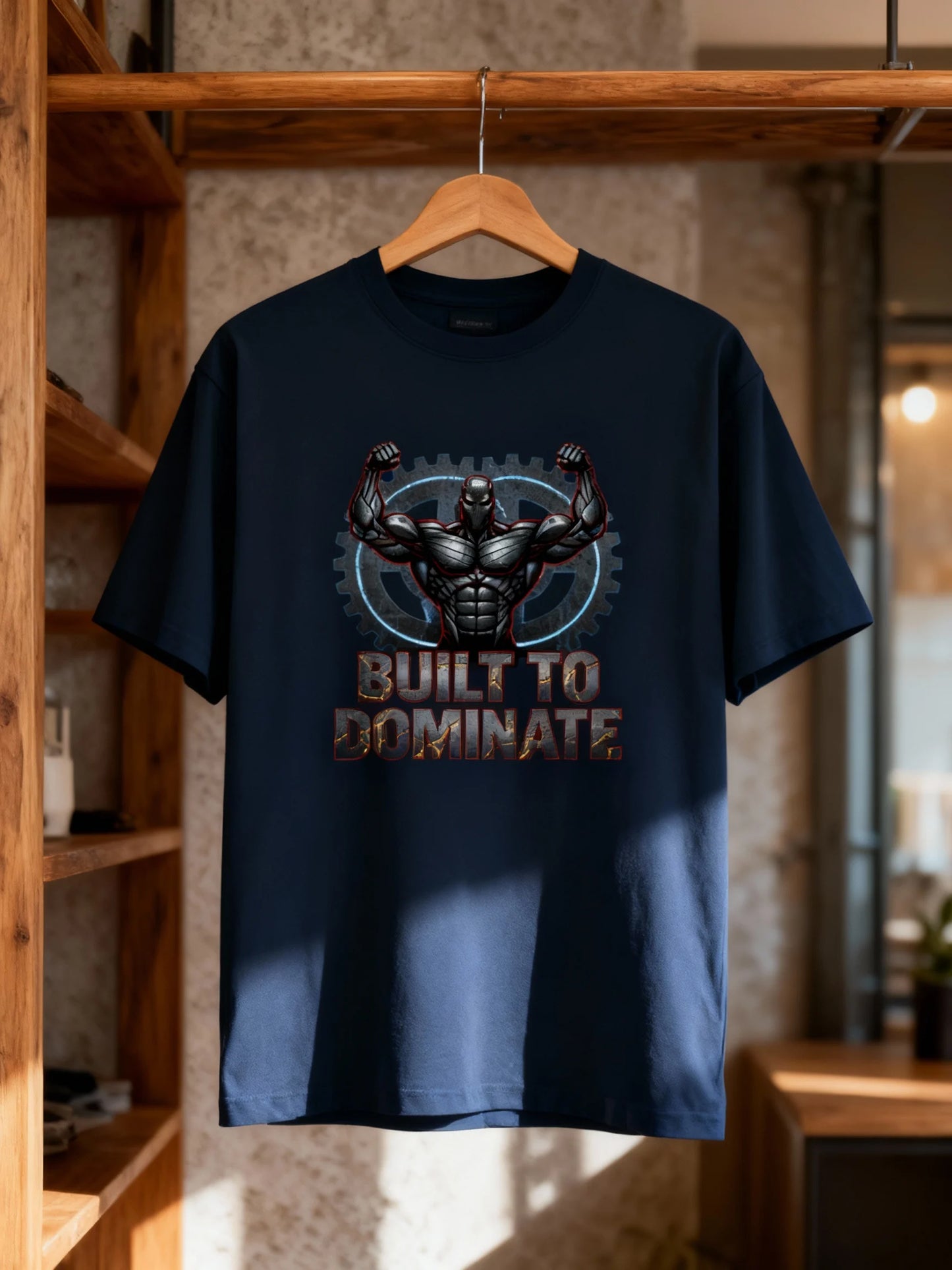 Built to Dominate | Men’s Premium Gym & Casual Graphic T-Shirt Basic T-Shirt