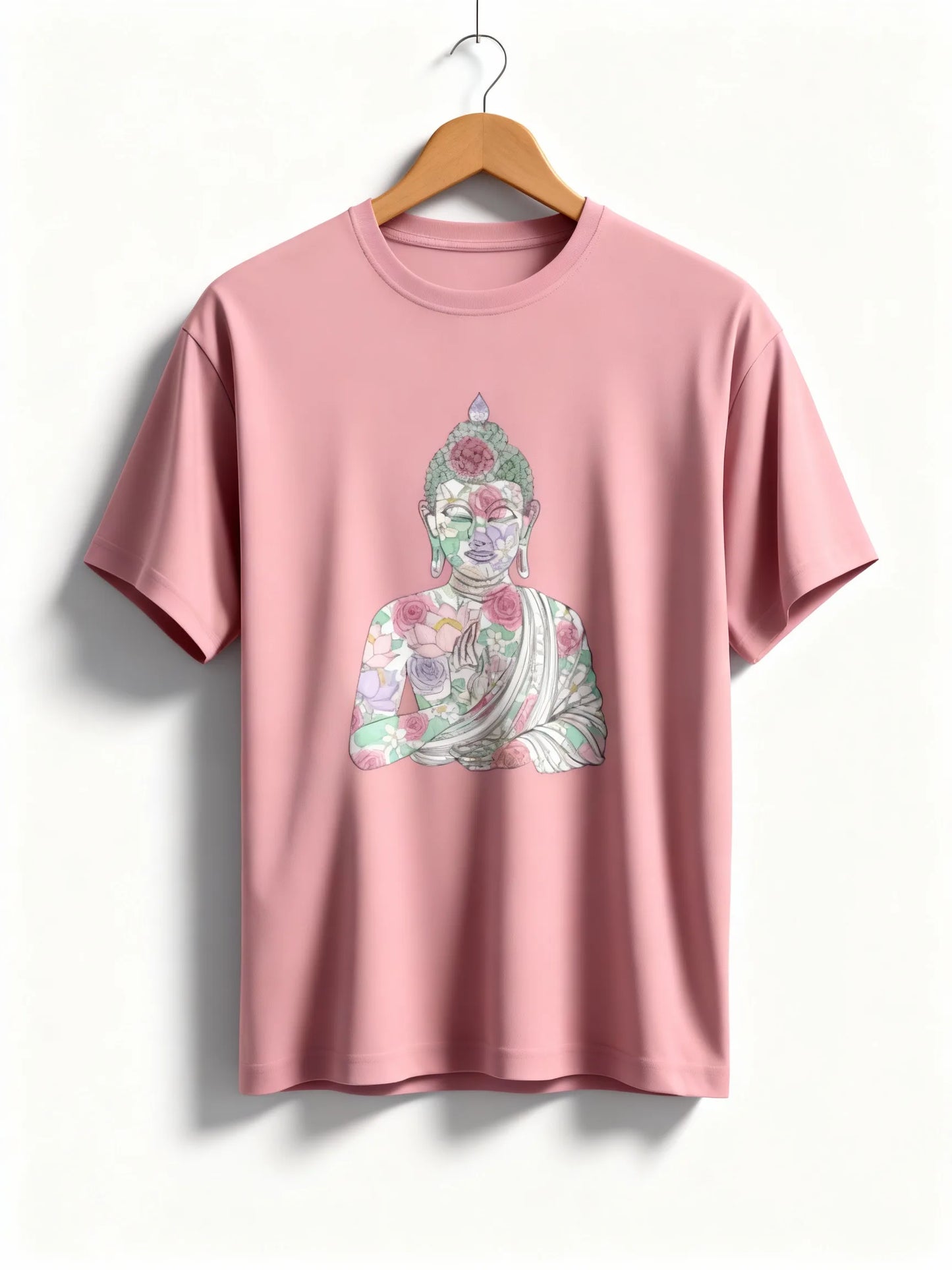 Women’s Buddha & Peace Graphic T-Shirt – Stylish & Mindful Casual Wear Classic Crew T-Shirt
