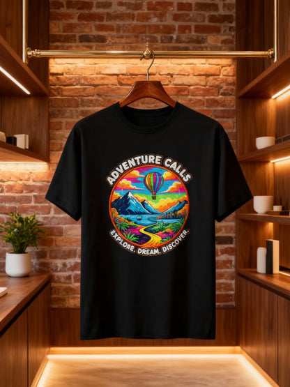 “Adventure Calls” Travel Lovers Unisex T-Shirt – Explore, Dream, Discover Unisex Classic Crew T-Shirt