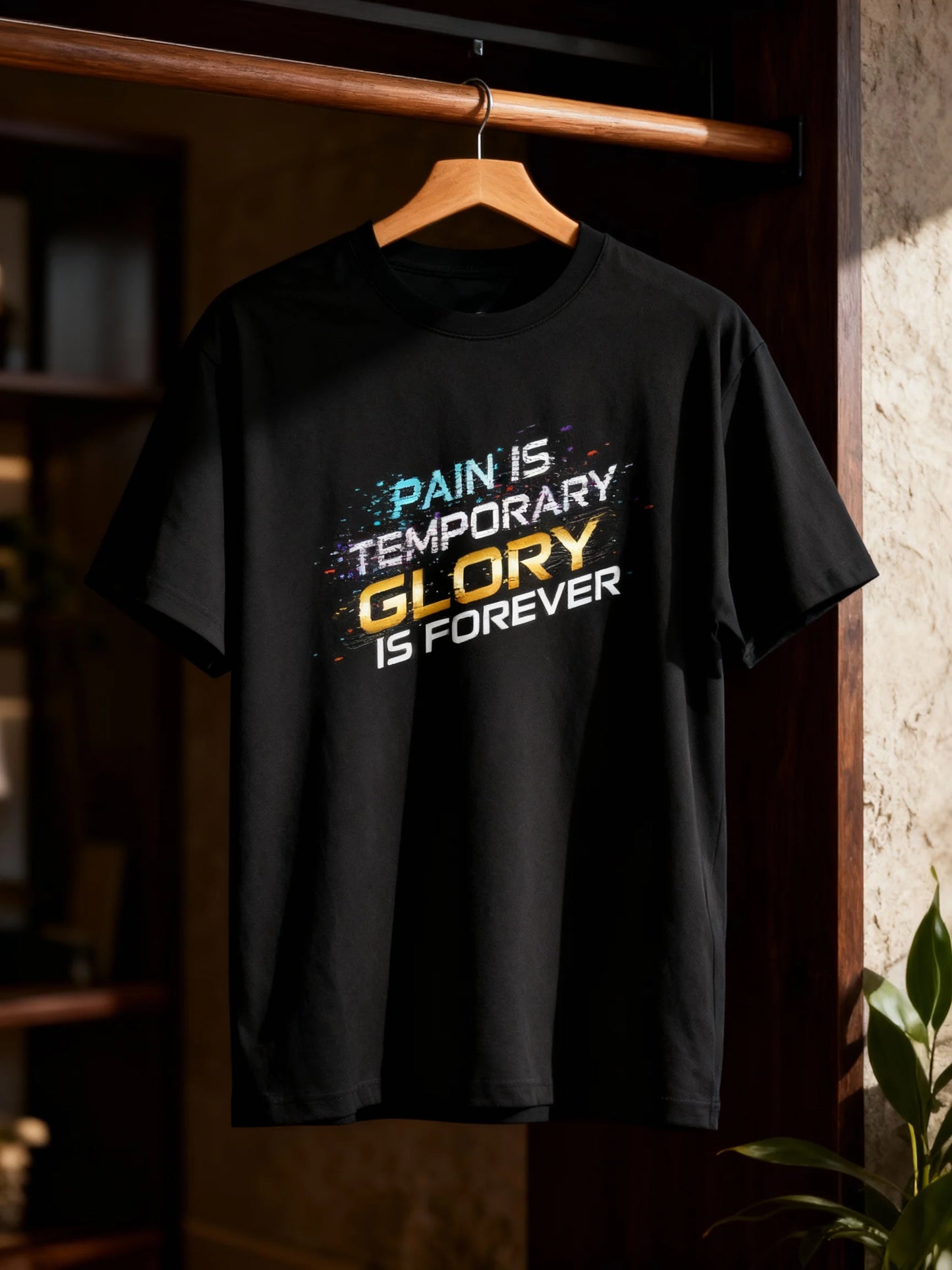 Unisex Basic T-Shirt Pain is Temporary, Glory is Forever | Motivational Gym & Casual T-Shirt