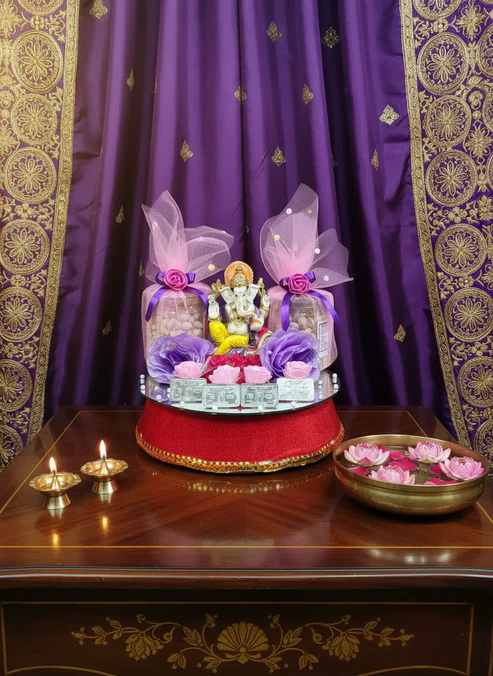 Elegant Anniversary Hamper with Lord Ganesha Idol (4) Elegant Anniversary & Festive Gift Hamper with Lord Ganesha