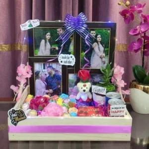 Luxury Anniversary Gift Hamper with Personalized Photo Frame